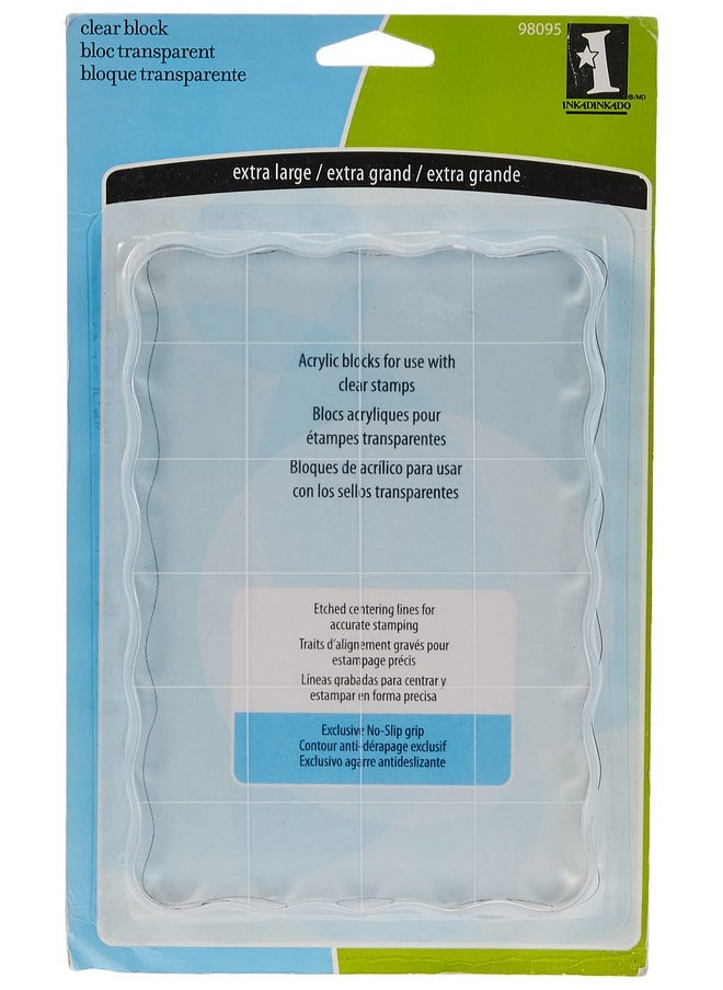 Inkadinkado - Extra Large Acrylic Mounting Block For Clear Stamps 4.5'' W X 6.5'' L - Image 1