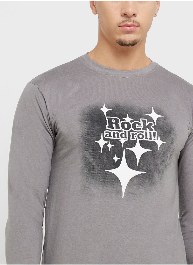 Seventy Five Basics Graphic Long Sleeve T-Shirt  - Image 3
