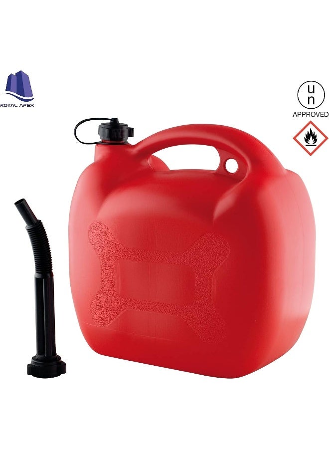 Royal Apex Jerry Can Pvc Fuel Can Container For Oil Petrol Diesel Storage Moving Red Cans Un Regulations Approved Heavy Duty Backup Petrol Tanks Mount For Motorcycle Suv Atv Most Cars 10 Ltr  - Image 4