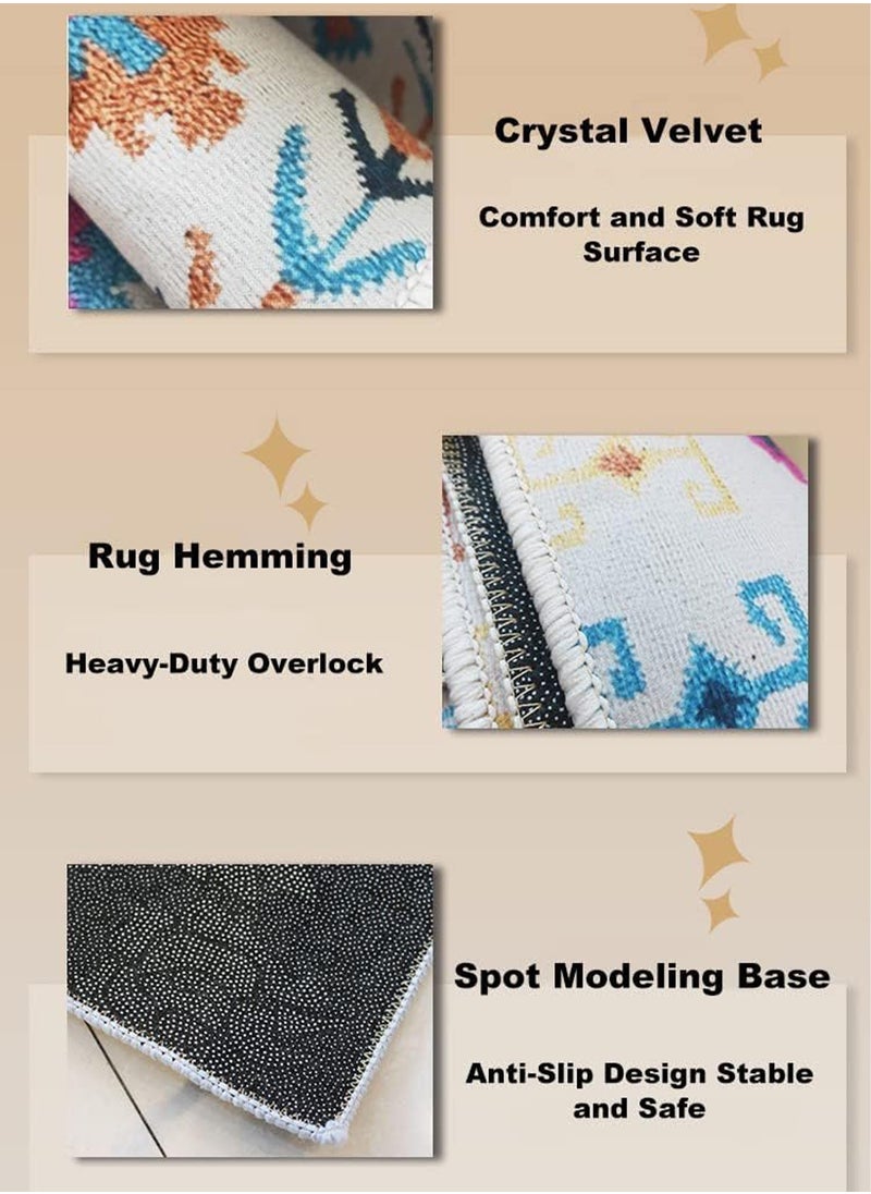 MONOGUE Modern Abstract Area Rugs NonSlip Short Pile Soft Carpet Rugs for Bedroom Living Room Hallway Dining Room Office Dorm Room  - Image 5