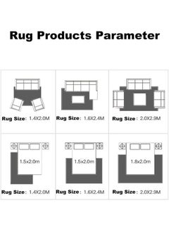 MONOGUE Modern Abstract Area Rugs NonSlip Short Pile Soft Carpet Rugs for Bedroom Living Room Hallway Dining Room Office Dorm Room  - Image 3