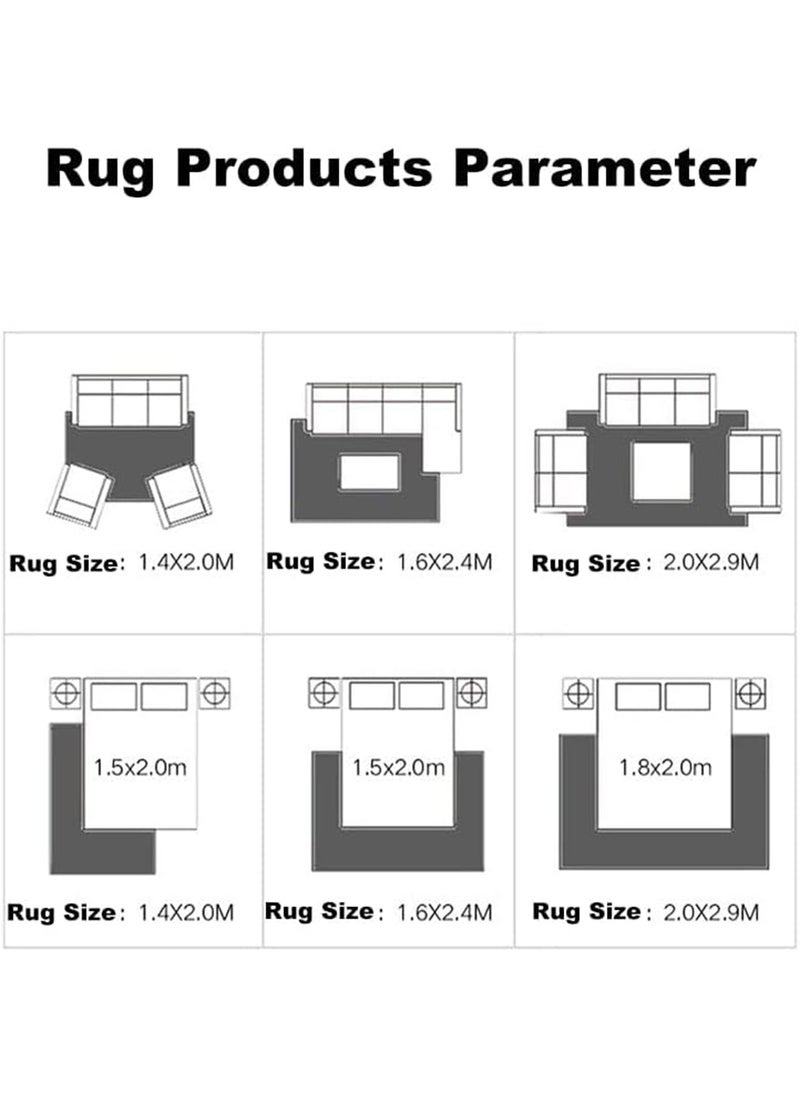 MONOGUE Modern Abstract Area Rugs NonSlip Short Pile Soft Carpet Rugs for Bedroom Living Room Hallway Dining Room Office Dorm Room  - Image 3