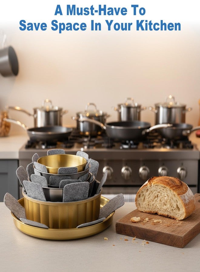PercyEffie 40 Pcs Pot and Pan Protectors Bulk 5 Different Sizes, Thicker Felt Cookware Dividers Pan Protectors for Stacking Separators Pads for Protecting,Separating Pans Dish (10" 11" 12" 14" 15") - Image 4