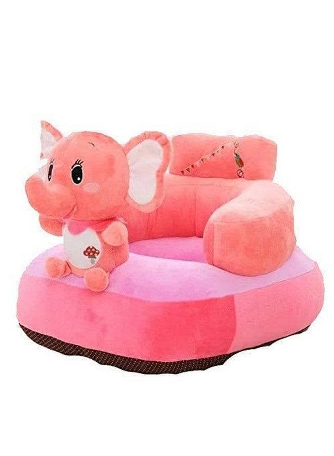 AVS Cute Elephant Design Baby Sofa Seat Plush Cushion Sofa Cum Bed and Soft Rocking Chair Comfort Baby Supporting Seat Soft Plush Cushion and Chair for Kids (Pink) - Image 1