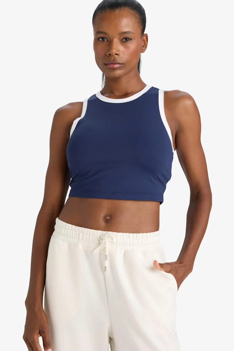 Defacto  DeFactoFit Crew Neck Sports Crop Top for Women | Best Price UAE