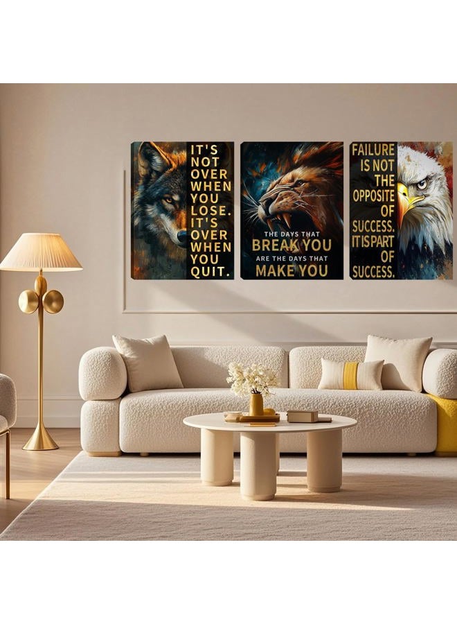 Yetaryy 3 Panel Print Canvas Wall Art Motivational Office Wall Decor Painting Inspirational Posters Modern Inspiring Artwork for Home Living Room Bedroom Wall Decor Office Wall Art Ready to Hang - 36"Wx 16"H - Image 4