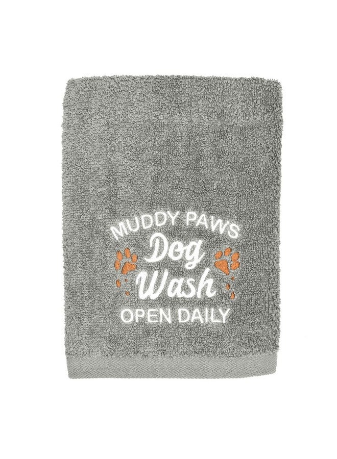 DAN RIVER Dog Towels for Drying Dogs Large, 100% Cotton Puppy Bath Towel, Ultra Soft 450 GSM Super Absorbent Quick Dry Pet Grooming Supplies, 20x40 inches, Silver - Image 3