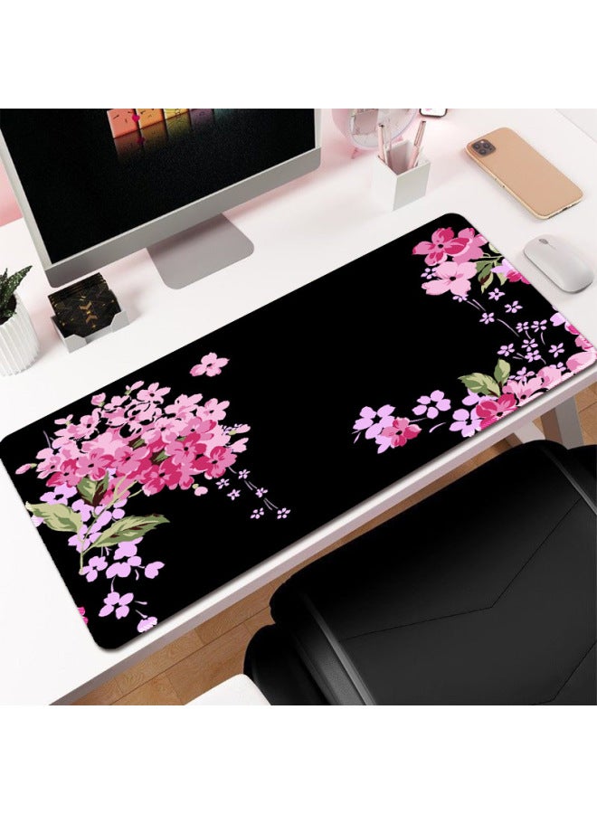 Ink Cherry Blossom Mouse Pad Large Office Desk Pad Dead Life Black And White Series Mouse Pad Rubber Non-slip-Color:400*800*4mm-Pattern:Style 24  - Image 1