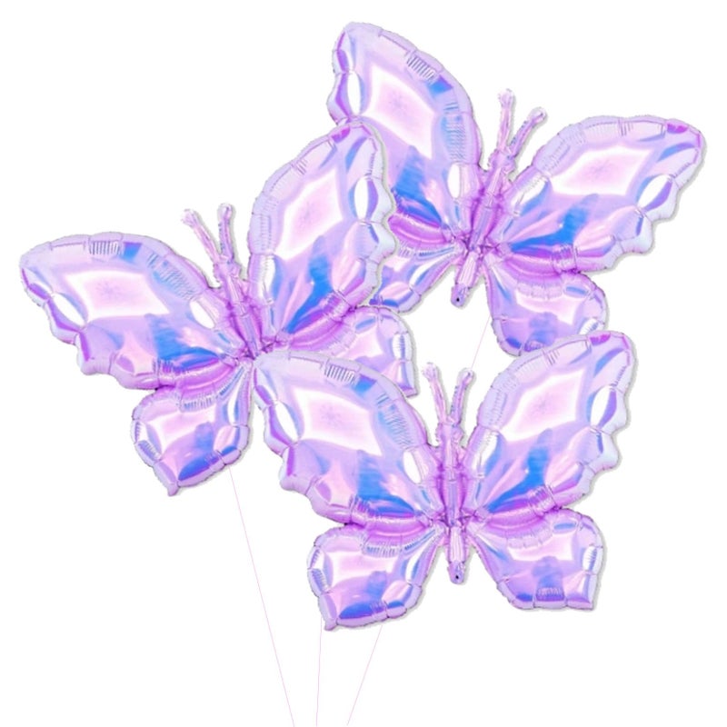 PLAP Birthday Butterfly Party Balloons Party Decorate with Balloon Decorations Purple - Image 2
