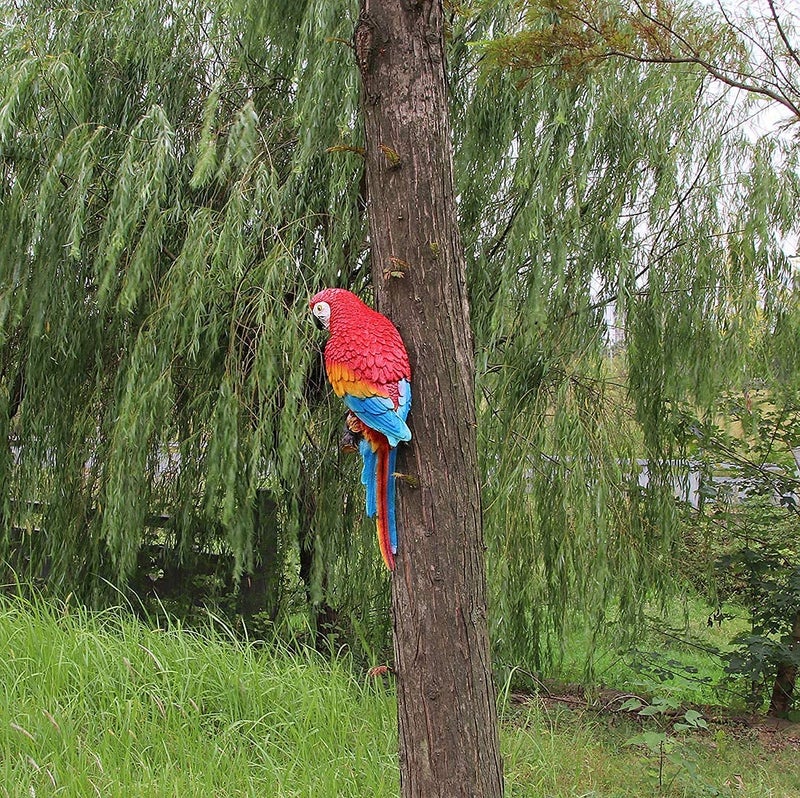 The Decorshed Plastic Thedecorshed Wall Parrot, Parrot for Tree, Garden Statues and Figurines, Parrot for Garden, Pack of 1 - Image 2