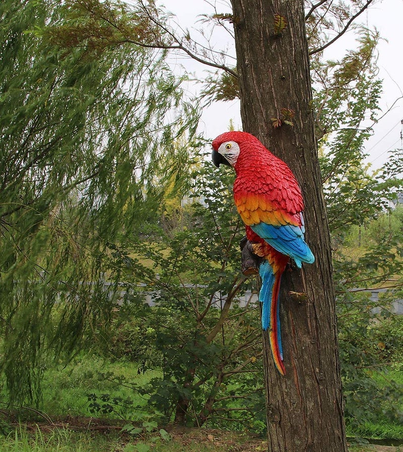 The Decorshed Plastic Thedecorshed Wall Parrot, Parrot for Tree, Garden Statues and Figurines, Parrot for Garden, Pack of 1 - Image 3