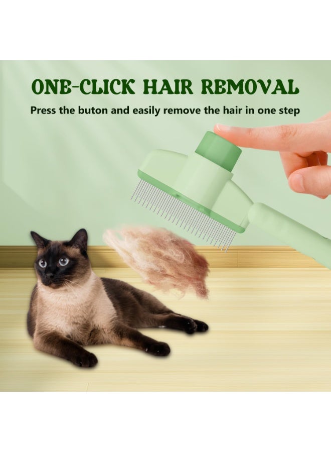 general Pet Hair Removal Comb, Flea Comb for Cats, Cat Brush for Short and Long Hair with Release Button, Grooming Supplies for Indoor Cats and Dogs - Image 4
