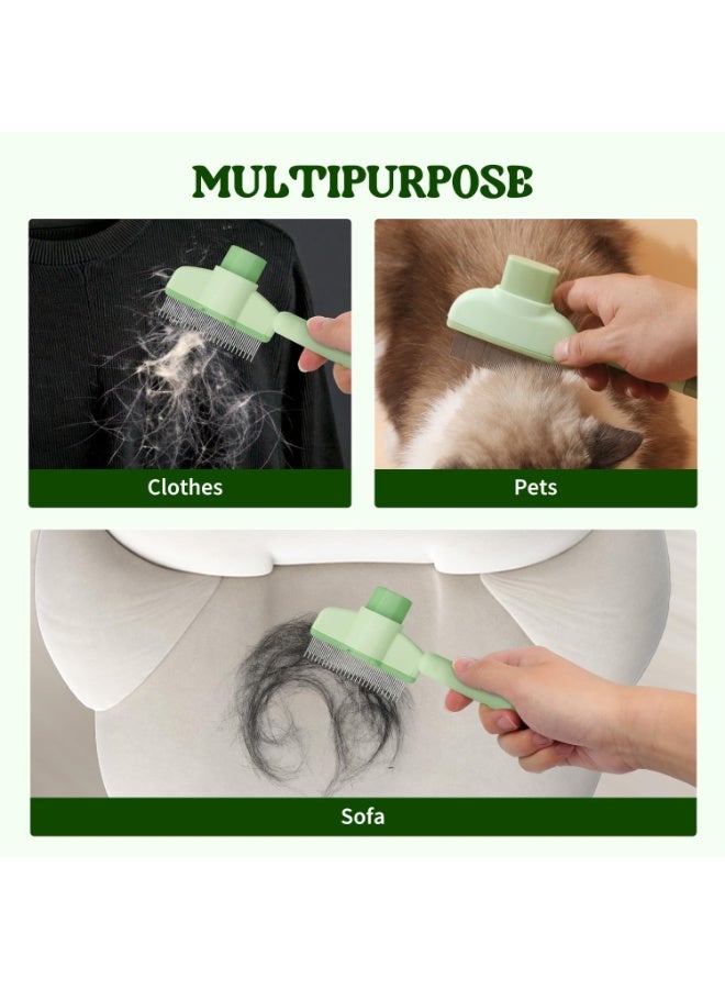 general Pet Hair Removal Comb, Flea Comb for Cats, Cat Brush for Short and Long Hair with Release Button, Grooming Supplies for Indoor Cats and Dogs - Image 5