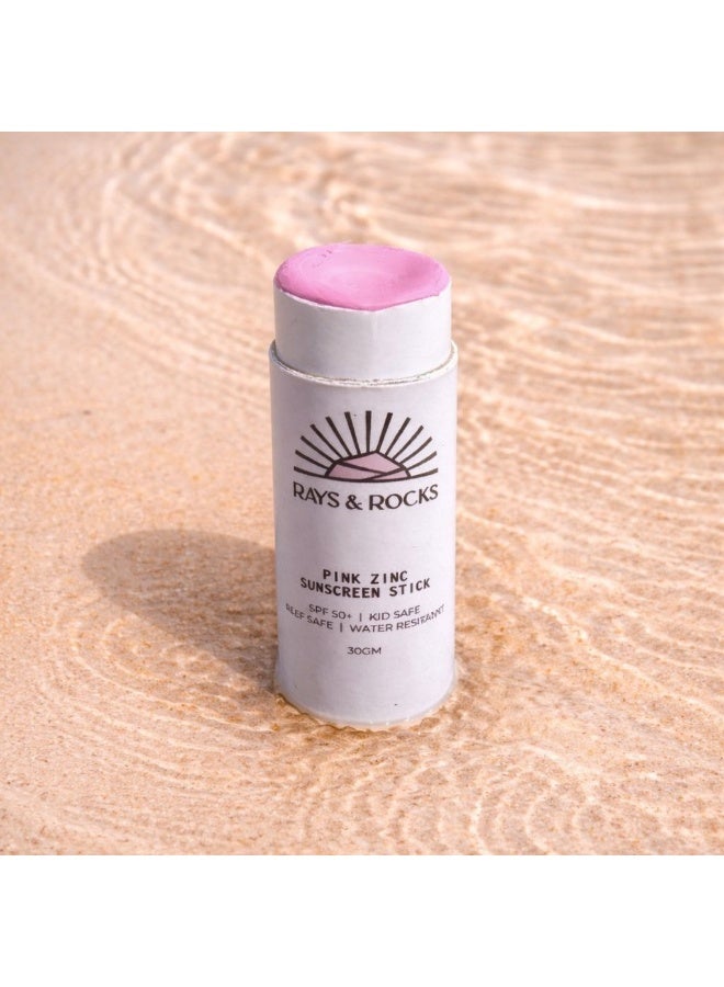 Rays & Rocks Sunscreen Zinc Stick - 30gm - Pink - Image 3