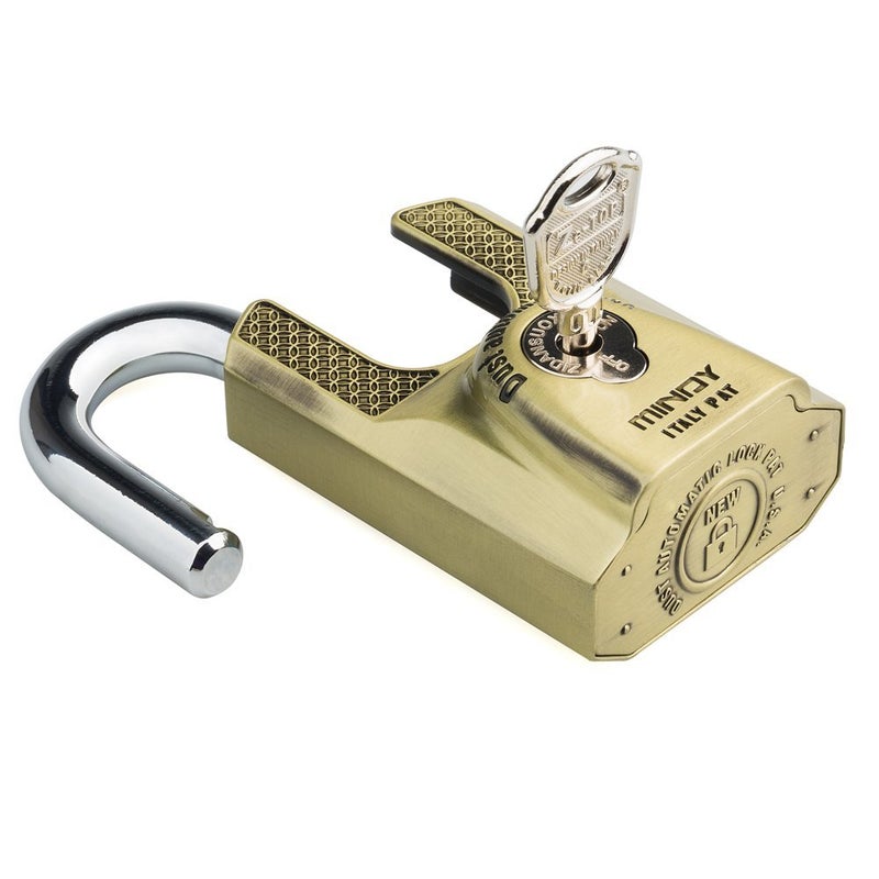 Mindy Padlock, No Key-Copying Locker Lock Big and Sturdy with Fashion Design(2.34 in Wide/1.2 Pounds) Stainless Steel - Image 2