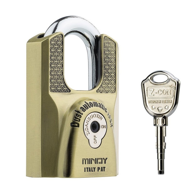 Mindy Padlock, No Key-Copying Locker Lock Big and Sturdy with Fashion Design(2.34 in Wide/1.2 Pounds) Stainless Steel - Image 1