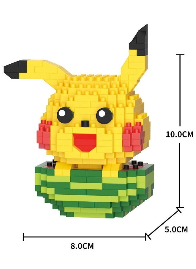 392-Piece Cartoon Pikachu Model Micro Brick, Construction Series Assembling Building Blocks Early Intelligent Toys for Children 2+ Years  - Image 2