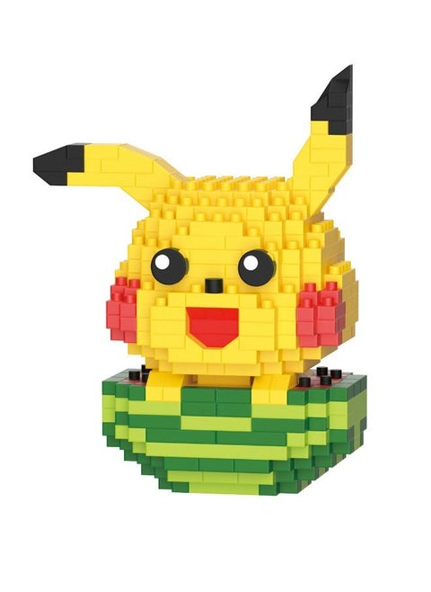 392-Piece Cartoon Pikachu Model Micro Brick, Construction Series Assembling Building Blocks Early Intelligent Toys for Children 2+ Years