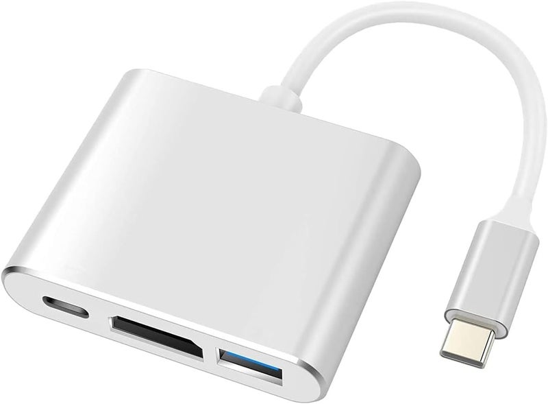 Milu USB-C to HDMI Adapter (Supports 4K / 30Hz) - Type- C 3 in 1 Converter Cable for 2017/2018 MacBook Pro, MacBook, Mac Pro, iMac, Chromebook, & More USB 3.0 Type-C Devices - Image 1