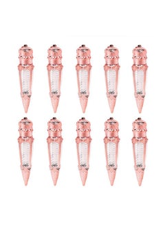 CTKcom 3Ml Lip Gloss Tubes Lipstick Tubes With Radish Shape Empty Plastic Refillable Lip Gloss Containers With Wand, For Women Girls Diy Cosmetic Makeup,Rose Gold,10 Pack  - Image 1