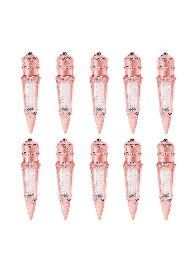 CTKcom 3Ml Lip Gloss Tubes Lipstick Tubes With Radish Shape Empty Plastic Refillable Lip Gloss Containers With Wand, For Women Girls Diy Cosmetic Makeup,Rose Gold,10 Pack - Image 1