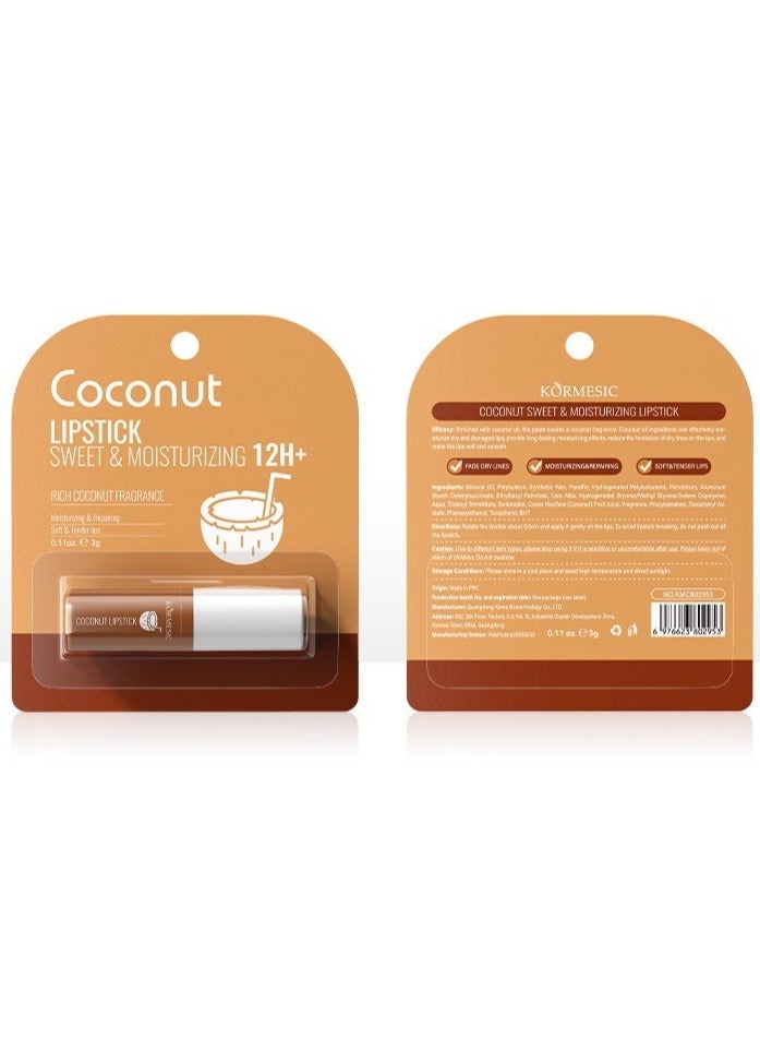 Kormesic 2pcs Coconut Sweet Lip Balm 3g - Moisturizing & Nourishing - Image 1