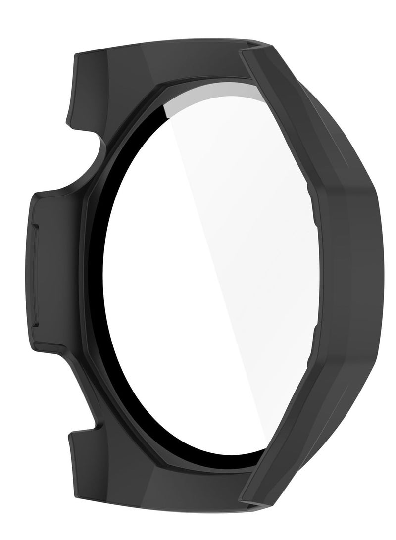 VINSOC Huawei Watch GT5 Pro 46mm Case Cover Full Coverage Protective Watch Case Cover Tempered Glass Screen Protector Compatible with Huawei Smart Watch GT5 Pro 46mm Black - Image 5