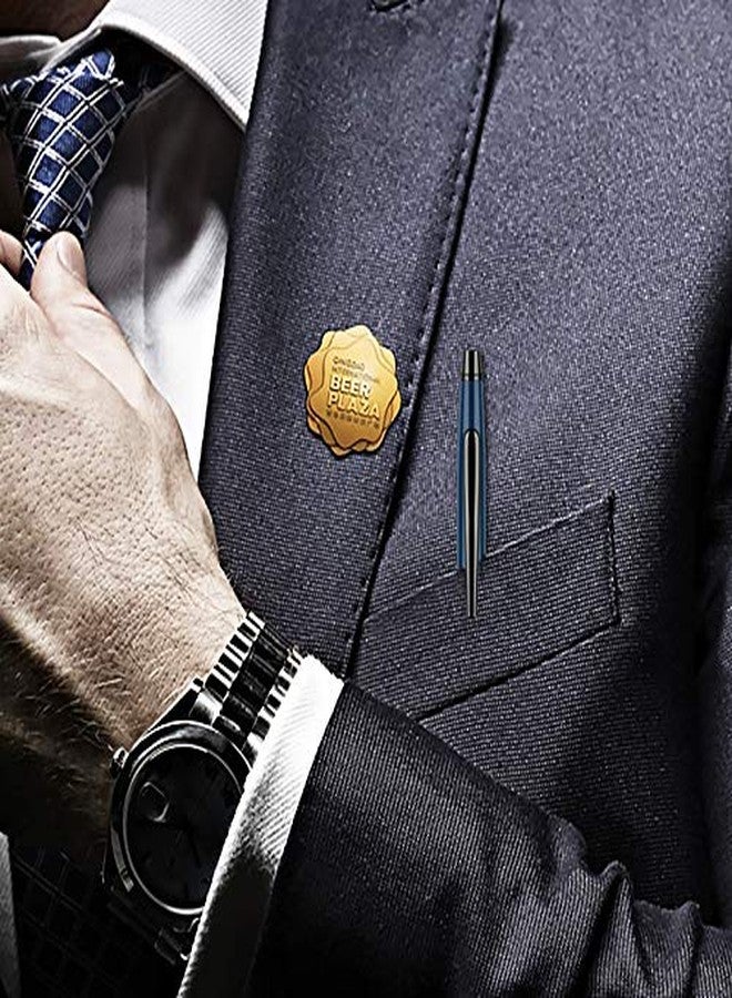 Unibene Slim Metallic Retractable Ballpoint Pens -Black ink-Blue & Black, Nice Gift for Business Office Students Teachers Wedding Christmas, Medium Point(1 mm) 6 Pack. - Image 2