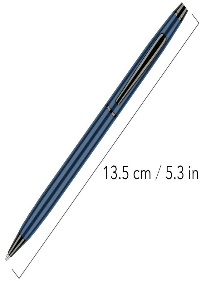 Unibene Slim Metallic Retractable Ballpoint Pens -Black ink-Blue & Black, Nice Gift for Business Office Students Teachers Wedding Christmas, Medium Point(1 mm) 6 Pack. - Image 3