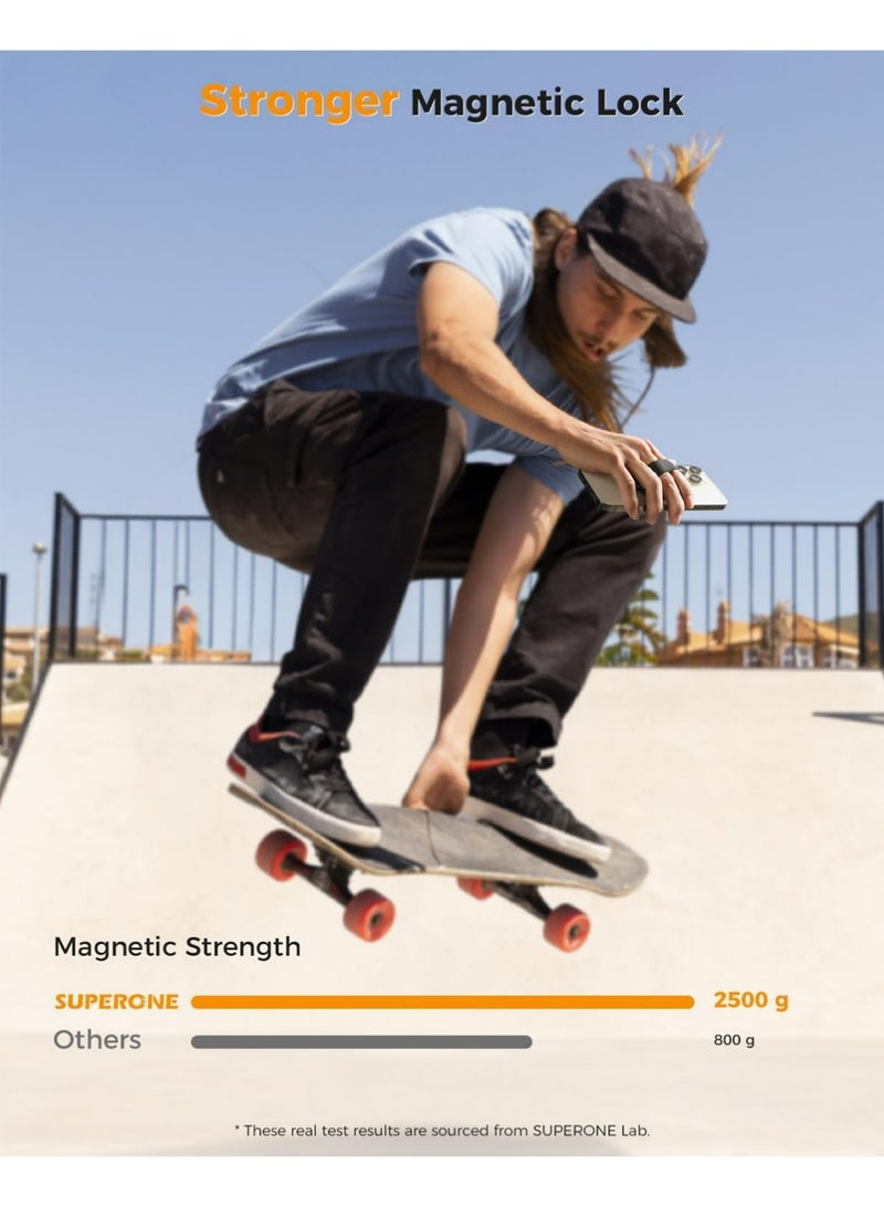 X-level MagSafe Phone Grip for MagSafe Kickstand Compatible with Mag Safe Finger Loop, 4-in-1 Phone Ring Holder Strap for Mag Safe iPhone 16/15/14/13/12 Series - Image 3