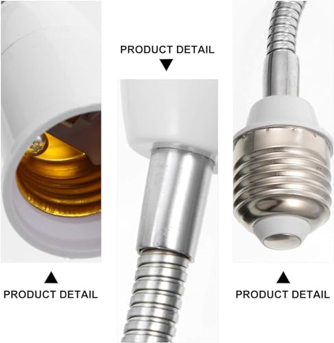 Serdokntbig E27 Flexible Light Socket Extender/Adjustable Bulb Extender for Home Light Fixtures/LED Grow Light Socket Stand etc (11inch) - Image 3