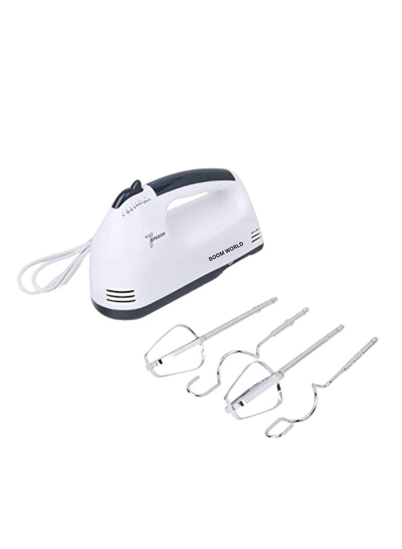 مضارب خلاط يدوي كهربائي، محمول باليد خفيف الوزن، 7 سرعات، مضرب طعام مع اثنين من المضارب، خطافان للعجين / مضرب البيض، خلاط الكيك، مزبد الحليب، خفقت البيض، صانع الخبز - Image 2