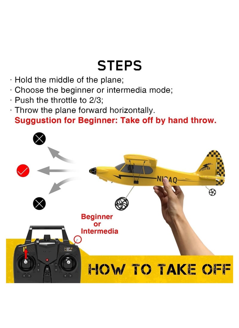 KASTWAVE - RC Plane, Trainer Sport Cub 3CH Remote Control Airplane, with Prop Saver, 6-Axis Gyro Stabilizer & 3 Modes to Fly, Radio Controlled Aircraft RTF, RC Glider, Easy to Fly for Adults Kids Beginners Boys - Image 1
