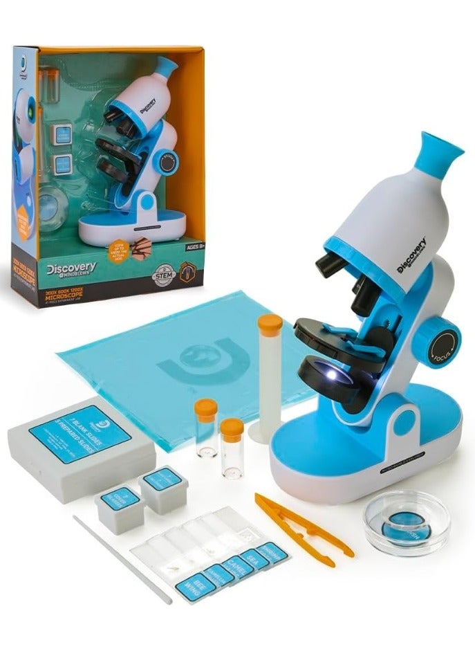 Discovery Mindblown - Kids Microscope Set - Early Explorers Microscope with Built-In Light and Tools - Science Experiments for Kids - Science Kit for Children - 41 Pcs - Image 1