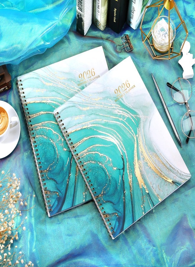 BooQool 2026 Monthly Planner/Calendar - January 2026 - December 2026, Monthly Planner 2026, 12 Months Planner with Tabs & Note Pages, 9" x 11", Twin-Wire Binding and Two-Side Pocket, Perfect Organizer - Image 2