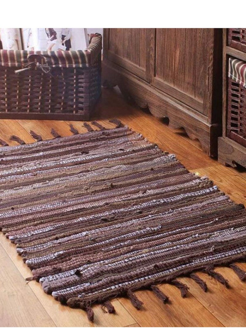 جروستيدي متعدد الألوان المنسوجة يدويا هامش منطقة حمام حصيرة السجاد شرابة - Image 3