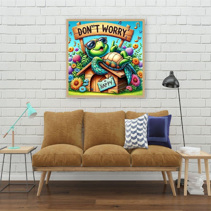 BOHADIY Sea Turtle Diamond Art Painting Kits for Adults, Full Drill Diamond Dots Paintings for Beginners, Round 5D Flowers Paint with Diamonds Pictures Gem Art Painting Kits DIY Crafts Kits 12x12inch - Image 3