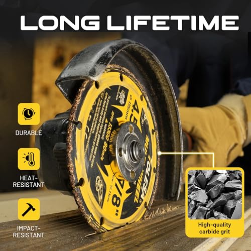 TOLESA 4 1/2 Inch Cut Off Wheels, Carbide Cutting Disc, Angle Grinder Cutting Wheel for Wood, Wood with Nails, Laminate, Plastic, Plaster, 3 Pack - Image 5