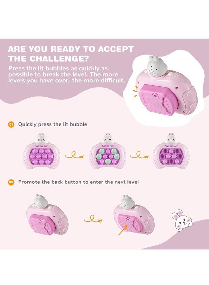 ألعاب التململ الإلكترونية السريعة الدفع المضيئة للبالغين والأطفال مع لعبة ألغاز آلة دفع البوب الفقاعات فيدجيت لعبة حسية هدايا - Image 5