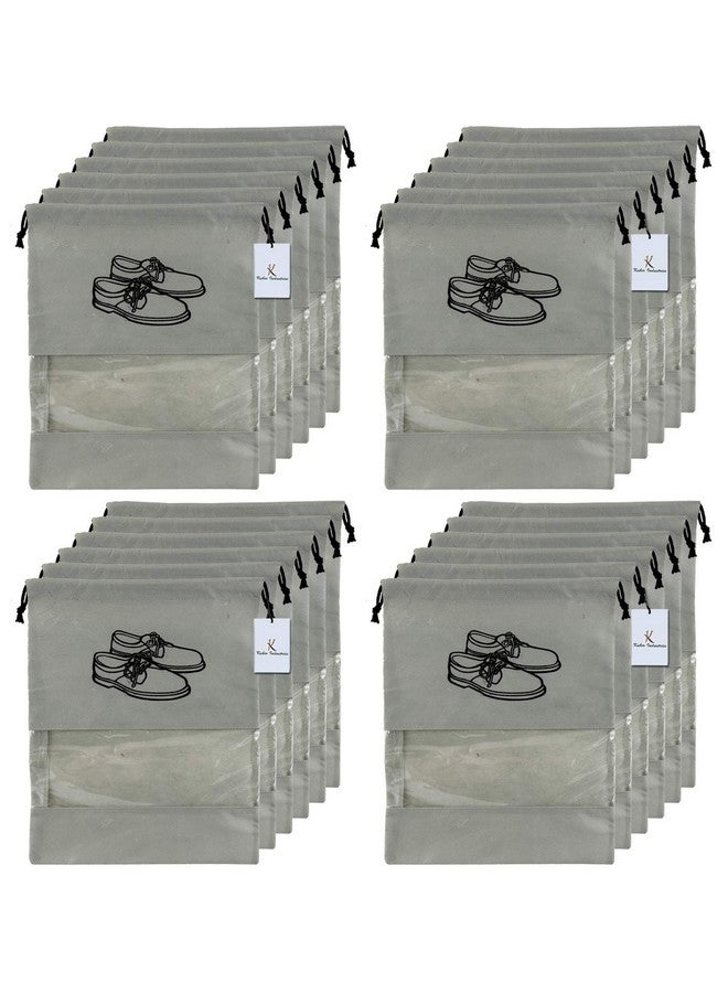 Stysol Pack of 24 pcs Shoe Cover Travel Shoe Bag Non Woven Shoe Storage Covers Portable Shoe Pouch for Travelling and Footwear - Image 1