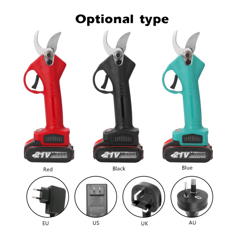 21V Cordless Electric Pruner Pruning Shear Efficient Fruit Tree Bonsai Pruning Branches Cutter Landscaping Tool - Image 3