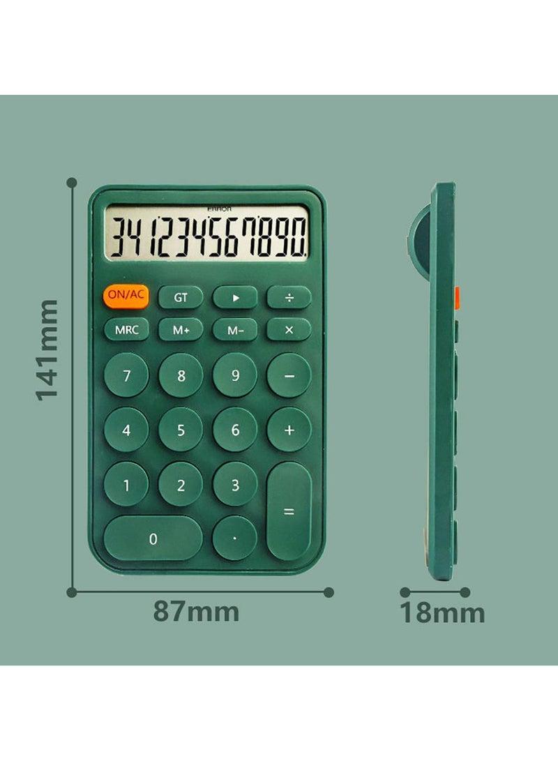 Sweet seven آلة حاسبة مكتبية كبيرة العرض 12 رقم - مثالية للمكتب والمدرسة والمنزل والأعمال - وضع السكون التلقائي - أخضر - Image 5
