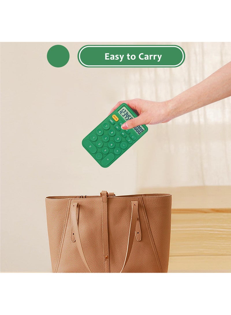 Sweet seven آلة حاسبة مكتبية كبيرة العرض 12 رقم - مثالية للمكتب والمدرسة والمنزل والأعمال - وضع السكون التلقائي - أخضر - Image 3