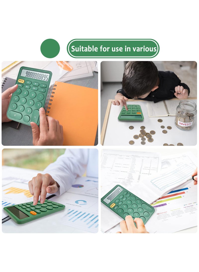 Sweet seven آلة حاسبة مكتبية كبيرة العرض 12 رقم - مثالية للمكتب والمدرسة والمنزل والأعمال - وضع السكون التلقائي - أخضر - Image 4