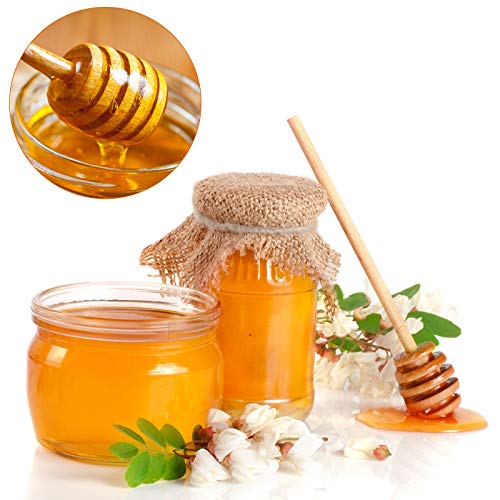 WixiTool 51 PCS Honey Sticks Dipper, 3 Inch Mini Wooden Honeycomb Sticks, Small Honey Stirrer Stick, Honey Sticks for Honey Jar Dispense Drizzle Honey and Wedding Party Favors Gift - Image 4