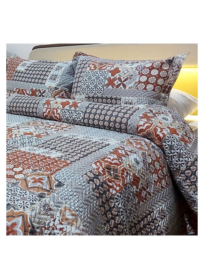 فاميلي بيد كوفرتة كابتونيه مشجر قطن 2 قطع مقاس 180×240 سم موديل 151 من فاميلي بد - Image 1