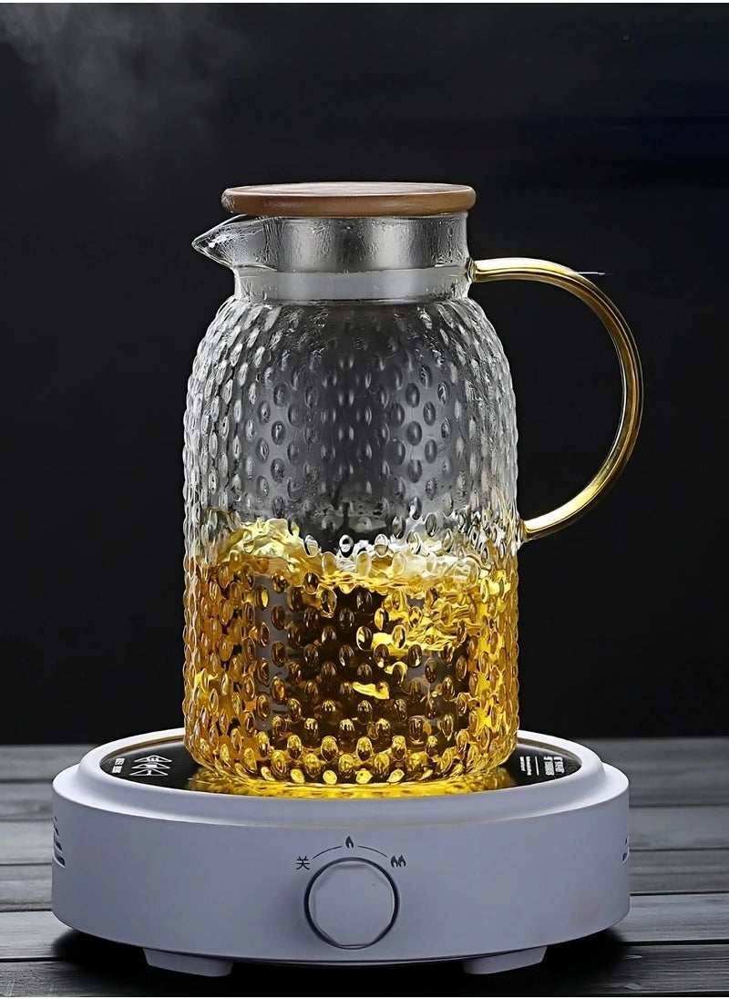 High-Temperature Resistant 1800ml Glass Water Pitcher Set: Modern Carafe with Adjustable Lid & 4 Clear 350ml Glasses for Hot and Cold Beverages - pzsku/Z254F2D7EF9FE476C37ACZ/45/_/1725802481/0c61a407-f439-4476-be61-ee42f3fba6e1