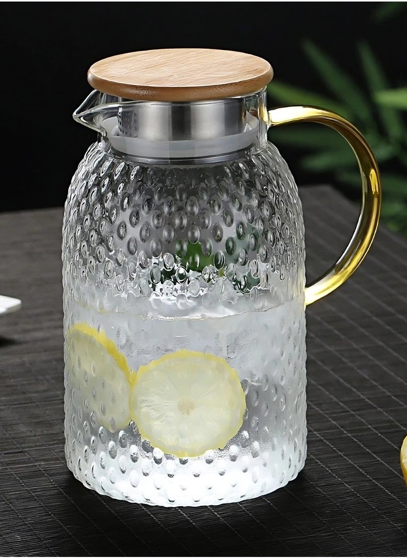 High-Temperature Resistant 1800ml Glass Water Pitcher Set: Modern Carafe with Adjustable Lid & 4 Clear 350ml Glasses for Hot and Cold Beverages - pzsku/Z254F2D7EF9FE476C37ACZ/45/_/1725802484/37cd6ad6-91a7-43f2-a6eb-e458ae513f20