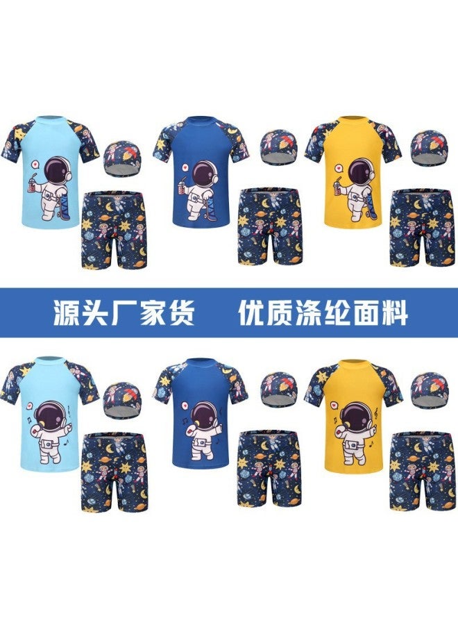 Children's Swimwear Boys' Suit New Split Baby Cartoon Swimming Trunks Student Hot Spring Quick Dry Swimwear