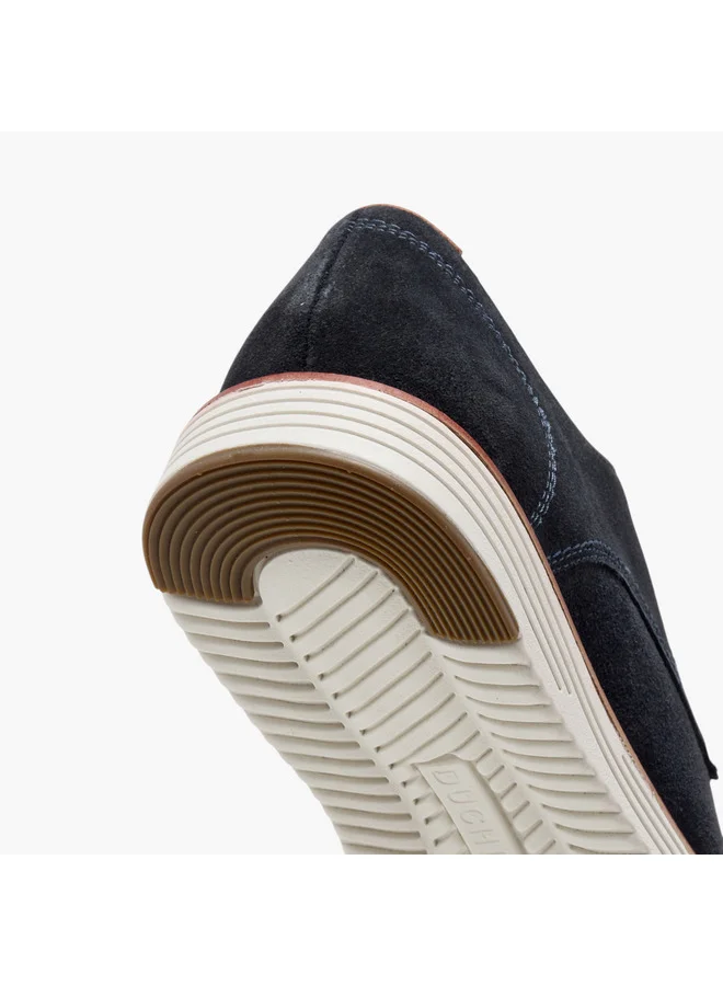 DUCHINI Men's Suede Derby Shoes with Lace-Up Closure